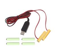 Zqxnt Adaptateur d'alimentation USB 1,5 V 3 V 4,5 V 6 V Remplace les piles LR03 pour horloges lumineuses LED Accessoires de réveil
