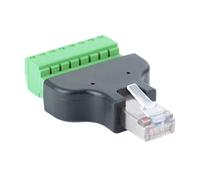 Zqxnt Adaptateur de bornes à vis RJ45 vers 8 broches - Connecteurs 8P8C non requis - Réseau à souder pour appareils Ethernet - Réseau terminal