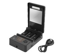 Zqxnt Adaptateur de charge solaire portable à 3 emplacements pour batteries 26650/21700/18650 pour téléphones portables - Chargeur de batterie portable à LED