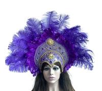 Zqxnt Bandeau à cheveux années 1920 pour carnaval et célébration du FatTuesday - Bandeau à plumes - Costume garçonne - Pour spectacles sur scène