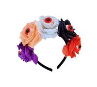 Zqxnt Bandeau avec boule oculaire sanglante pour fille, sorcière, fleur foncée, bal masqué, Halloween, mariée, sorcière