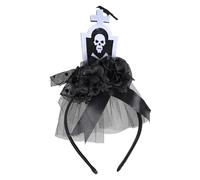 Zqxnt Bandeau noir en forme de tombe et de corbeau pour filles, maquillage, prise de photos, Halloween, carnaval, fête