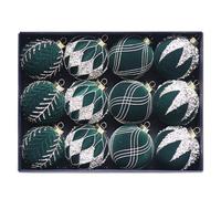 Zqxnt Boules de Noël uniques et élégantes - Décoration de Noël élégante - Ornement confortable à suspendre au sapin - Accessoires - Finition floquée