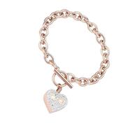 Zqxnt Bracelet urne funéraire pour animaux de compagnie - En acier inoxydable - Motif pattes - Avec inscription « Language of Love »