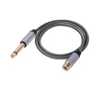 Zqxnt Câble audio vers 1/4 6,35 mm - Interconnexion stéréo mâle et femelle - Adaptateur 1/4 - Câble d'interconnexion stéréo