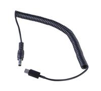 Zqxnt Câble d'alimentation de type C vers 5,5 x 2,5 mm - Câble de charge spiralé mâle vers mâle pour routeurs de ventilateur à lumière LED et plus - Cordon adaptateur d'alimentation de type C