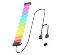 Zqxnt Câble d'alimentation GPU flexible en silicone 8 broches Bandes d'éclairage ARGB 5 V 3 broches synchronisation adressable pour boîtier de PC de jeu Accessoires Argb Câble PCIe de synchronisation