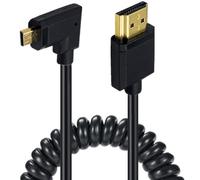 Zqxnt Câble HDTV mâle 10,2 Gbit/s vers HDTV avec connecteurs plaqués or pour des performances de signal supérieures et une durabilité Micros HDMI vers HDMI