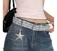 Zqxnt Ceinture élastique tendance en dentelle réglable pour femme en cuir synthétique extensible, facile à porter au quotidien, ceinture réglable