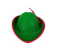 Zqxnt Chapeau allemand vert avec plumes brillantes Taille adulte Costume de théâtre LARP Accessoire Photoshoot Prop Chapeau pour Cosplayeurs