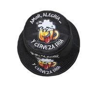 Zqxnt Chapeau bob unisexe Octoberfest de pêcheur pour Oktoberfest respirant pare-soleil adolescents bière imprimé bière imprimé polyester pêche camping