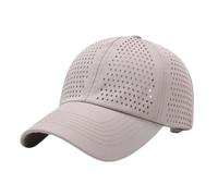 Zqxnt Chapeau de soleil sportif unisexe en polyester évacuant la transpiration, ajustement réglable, ventilation 6 couleurs, couvre-chefs de randonnée et cyclisme, gris clair, Taille unique