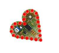 Zqxnt Circuit lumineux en forme de cœur alimenté par USB - Basse tension - Pour les amateurs d'apprentissage électronique - Sans programmation - Composants de lampe respiratoire