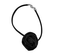 Zqxnt Collier ras du cou à grande fleur pour femme - Style rétro - Collier tendance - Bijoux de fête - Collier ras du cou en forme de fleur