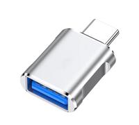 Zqxnt Convertisseur universel USB vers type C - Adaptateur compact en métal 10 Gbit/s - Transfert de données haute vitesse - Large compatibilité - Adaptateur OTG USB vers type C