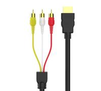 Zqxnt Durabilité AV vers 3RCA TV Cordon pour PC/ordinateur portable Design Plug and Play Configuration facile HDTV vers 3RCA Câble AV longue durée