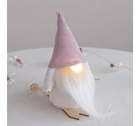 Zqxnt Elfes assis Décor Salon Maison Décoration de Vacances Doux Cartoon Chambre Avec Lumière Lumineuse Gnomes Poupée Mignon Avec Lampe Pour Enfants