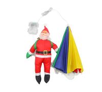 Zqxnt Guirlande lumineuse solaire en forme de parachutes de Père Noël pour extérieur et intérieur - Décoration de fenêtre de porche - Facile à utiliser