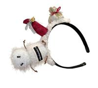 Zqxnt Joli bandeau ours de Noël en peluche avec bonhomme de neige pour festival, vacances, accessoire de fête, couvre-chef, décoration de la maison saisonnière