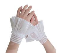 Zqxnt Lot de 2 manchettes de poignet réglables et amovibles pour fille - Accessoires de photographie multicolores pour création de contenu vidéo - Accessoires de fond, blanc, taille unique