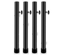 Zqxnt Lot de 4 rallonges de pieds de table pliables réglables en acier avec base antidérapante pour une meilleure stabilité et optimisation de l'espace. Rehausseurs de table robustes avec boulons