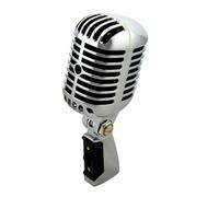 Zqxnt Microphone vocal dynamique vintage aspect métal antique pour spectacles sur scène et chant classique Rockabilly