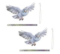 Zqxnt Ornements en forme de hibou à suspendre avec bande réfléchissante et faiseurs de bruit pour effrayer les pigeons bandes réfléchissantes répulsifs ornements