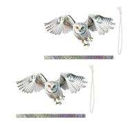 Zqxnt Ornements en forme de hibou à suspendre avec bande réfléchissante et faiseurs de bruit pour effrayer les pigeons bandes réfléchissantes répulsifs ornements