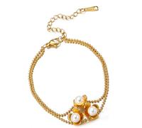 Zqxnt Perles polyvalentes ornées de fleurs artisanales en alliage de matériaux portables pour fêtes et soirées en alliage