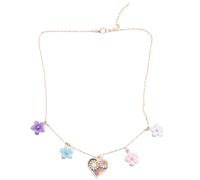 Zqxnt Pratique et confortable pour collier floral en forme de cœur avec pendentif élégant et robuste pour un usage quotidien ou une fête