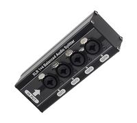 Zqxnt Répartiteur de son équilibré à 3 broches de 6,5 mm 1 entrée 4 sorties pour isolation phonique de studio de conférence