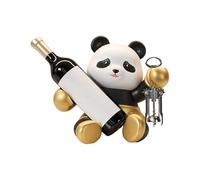 Zqxnt Sculpture de porte-bouteilles en forme de panda à la main pour exposer dans les armoires ou sur les comptoirs pour l'intérieur de l'armoire, le stockage du vin