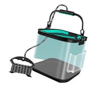 Zqxnt Seau de camping résistant à l'eau 8/13 L pliable avec corde pour transporter le poisson à la main