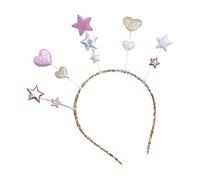Zqxnt Serre-tête à paillettes délicates en forme d'étoile/cœur - Joli serre-tête - Cadeau de festival pour couple et adolescent