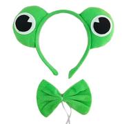 Zqxnt Serre-tête grenouille et collier animal dessin animé, coiffe de prince, pour jupe de scène, nœud papillon, bandeau de scène de dessin animé