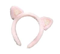 Zqxnt Serre-tête large en peluche avec oreilles de chat pour fille, tenue décontractée, concert, bal de fin d'année, carnaval, joli accessoire de maquillage