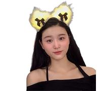Zqxnt Serre-tête lumineux avec oreilles d'animaux en peluche pour oreilles de chaton - Joli accessoire photo