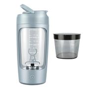Zqxnt Shaker électrique 650 ml rechargeable puissant avec compartiment à poudre pour boissons protéinées fluides, stockage de boissons protéinées au bureau