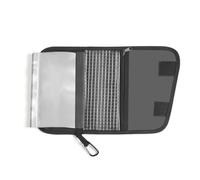 Zqxnt Structure de rangement souple Allurement 6 + 2 divisions Sac amovible Poche extérieure pour les fixations de pêche, outils, téléphone de sécurité, sac de planification souple et attrayant, Noir