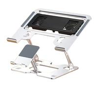 Zqxnt Support de refroidissement réglable 2 en 1 pliable pour ordinateur portable, tablette, support ergonomique et réglable pour téléphone portable