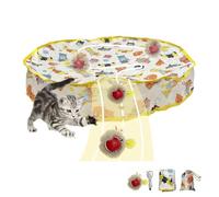 Zqxnt Tapis de jeu pour chat activé par le mouvement - Roulement rapide avec design rechargeable pour l'ennui des chats - Tapis de jeu amusant activé par le mouvement