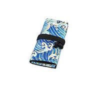 Zqxnt Trousse à crayons en toile avec 12/24/36/48/72 trous pour trousse de maquillage, porte-stylo pour bureau, dégradé de couleur, étoile en verre, produits de bureau, fournitures scolaires, stylos