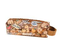 Zqxnt Trousse à crayons transparente résistante à l'eau avec fermeture éclair - Grande capacité - Trousse de voyage pour le bureau, Kapi gourmand