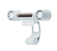 Zqxnt Ventilateur de table à LED portable à écran suspendu - Refroidisseur réglable - Silencieux - 1200 mAh - Rechargeable - Avec fonction d'éclairage - Double moteur sans balais et moniteurs à