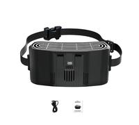 Zqxnt Ventilateur de taille extérieur sans feuilles à suspendre Fonction d'éclairage 100 vitesses Petit portable puissant Refroidissement Camping Léger Clip de taille pour la randonnée