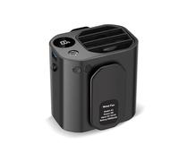 Zqxnt Ventilateur portable rechargeable portable à faible bruit pour la randonnée, utilisation sans lames, gadget électrique à suspendre, clip de taille rechargeable par USB