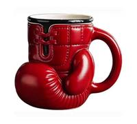 ZQXYXFUS 2025 nouvelles tasses à café en forme de gant de boxe, matériau en résine, tasse à vin, à thé, à eau, tasse à gant de boxe de 12 onces, adaptées aux amateurs de boxe(Red)