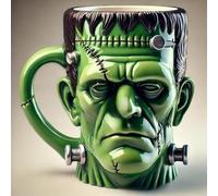 ZQXYXFUS Tasse à café 3D Monstre Frankenstein, tasse fantaisie en céramique pour Halloween, sculpture décorative de bureau