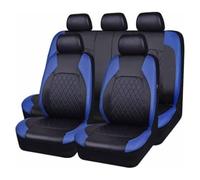 ZQYCD Voiture Ensembles De Housses Siège pour VW Tiguan R-Line 2019-2023, Cuir Housses Siège Avant Et Arrière ImperméAble Confortable Interieu Accessoire,D/9pcs Set Blue