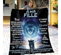 ZQYMM Couverture à Ma Fille, Plaid personnalisé Doux pour Offrir à sa Fille de la Part de Père, Cadeaux d'anniversaire, De Noël Et du Nouvel an pour Fille